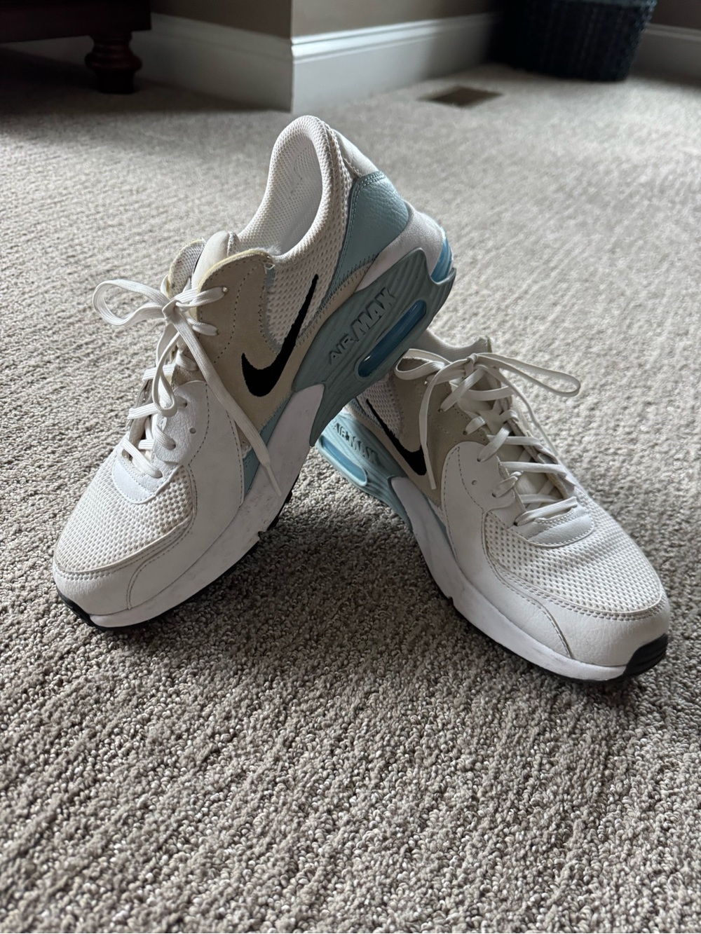 Nike Women’s Air Max Neutral/Light Blue Lace-Up Sneakers W11